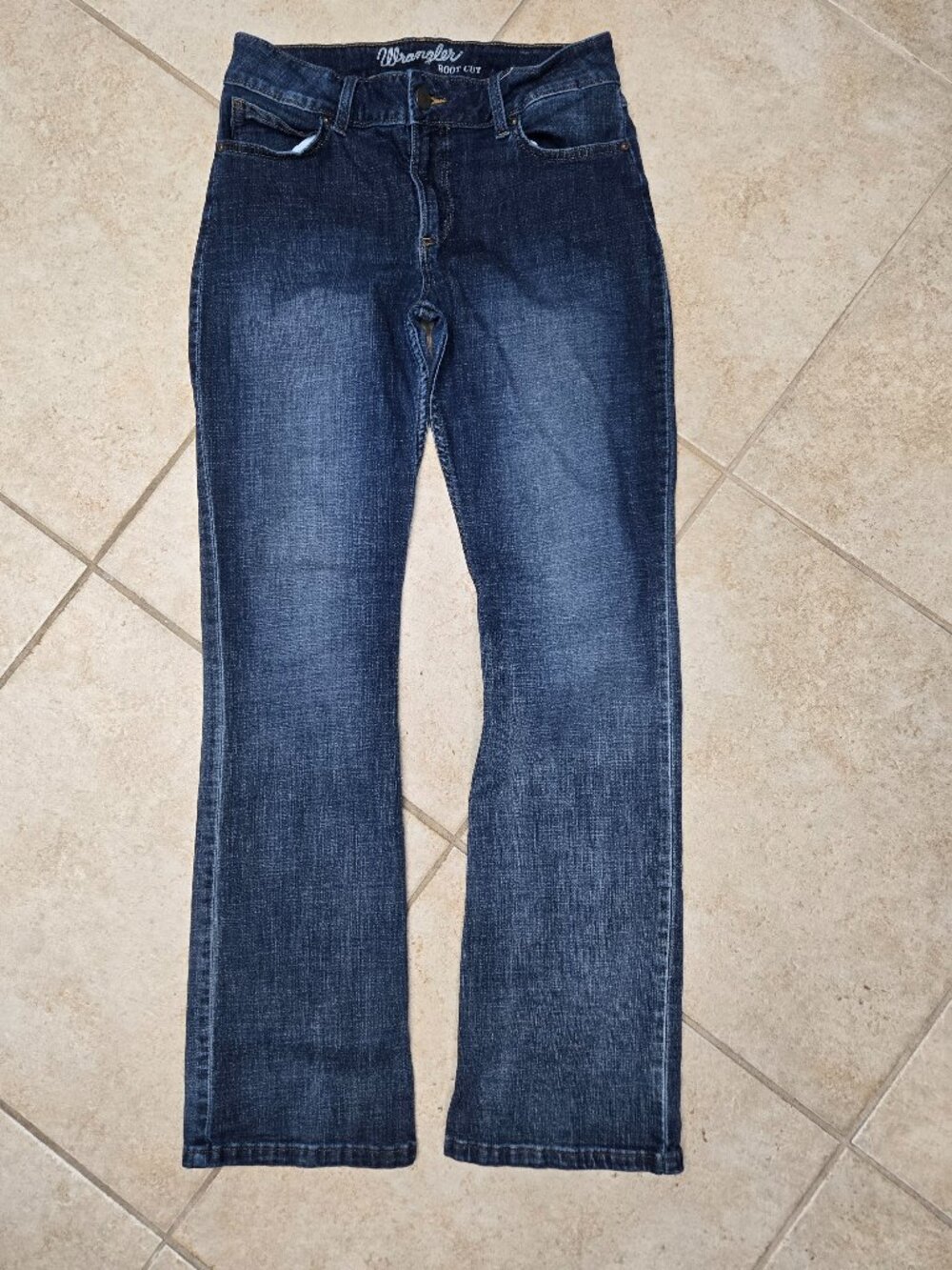 Wrangler Womens Bootcut Jeans 11x34 Dark Wash Mid Rise Stretch Western Casual